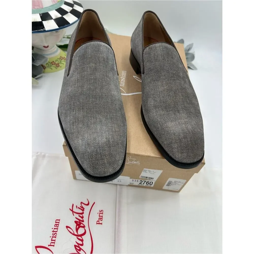 Men's Christian Louboutin, Danny, flat flex loafers size 45 made in Italy